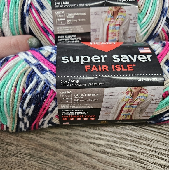 Red Heart Super Saver Yarn Bundle - Multicolor, White, Gray - Picture 7 of 10